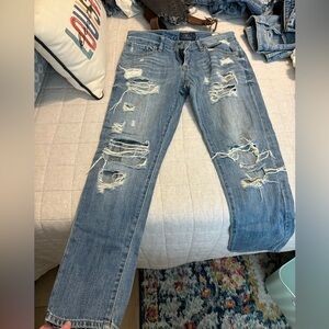 Lucky Brand Sienna Cigarette distressed jeans